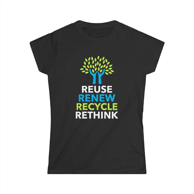 Planet Earth Environment Symbol T-Shirt Environmentalist Activism Environment Womens T Shirts Anti-Shrink Durable Soft