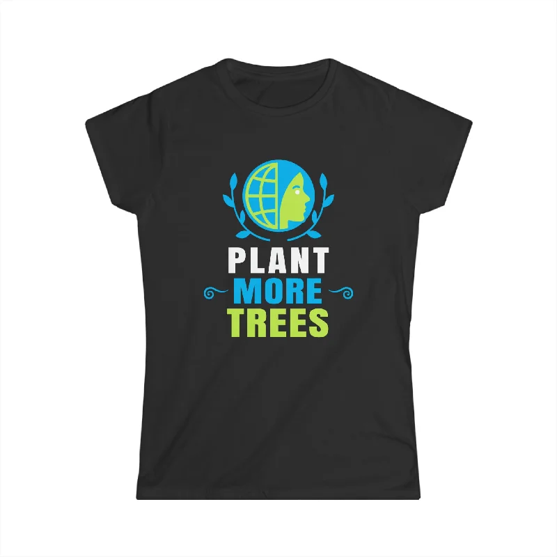 Plant More Trees Earth Day Save Earth Inspiration Hippie Womens T Shirt Mesh Fabric Canvas Fabric Denim Fabric