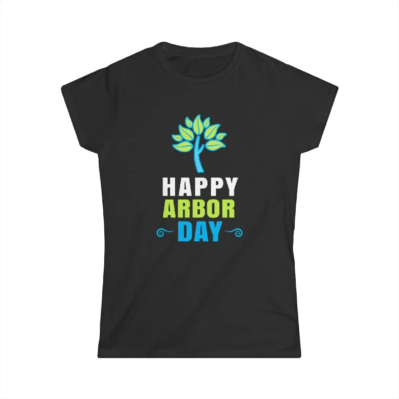 Plant More Trees Tree Hugger Tshirt Earth Day Arbor Day Women Tops Ribbed T-Shirt High Neck Heavyweight
