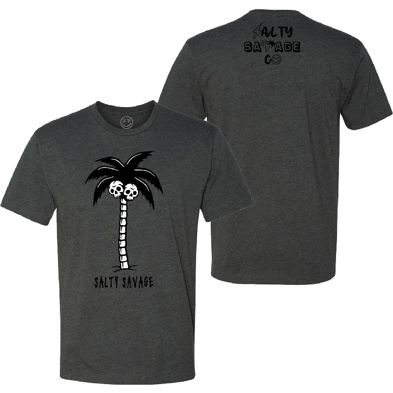 Salty Savage Unisex "Skull Palm" Tee Layered Multi-layer Single Layer