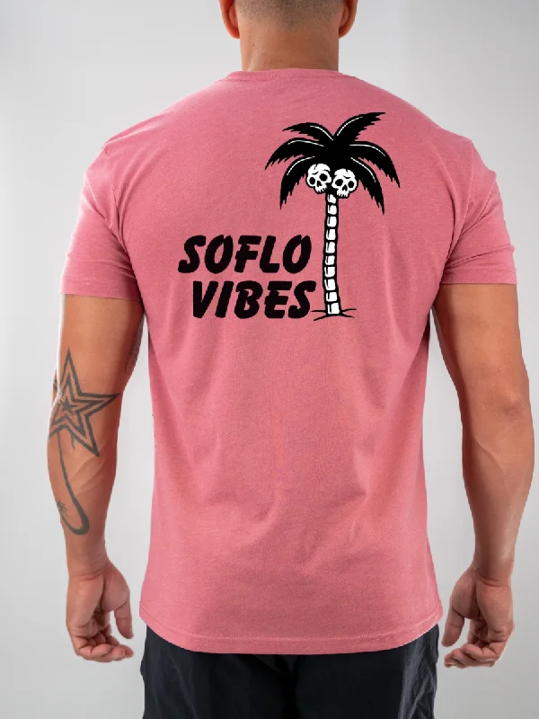 Salty Savage Unisex "SOFLO VIBES" Tee Mesh Blend Leather Blend Suede Blend