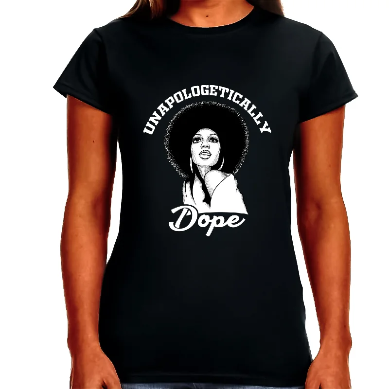 Black History T-shirt for Women Freedom Day Womens Black Pride Tee Fleece Nylon Spandex