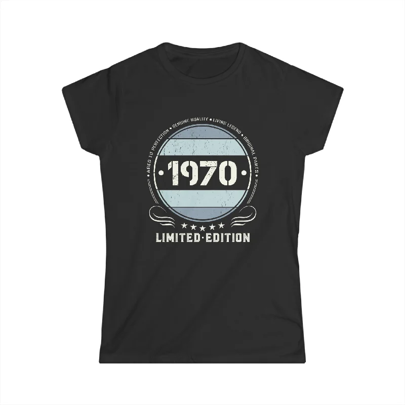 Vintage 1970 T Shirts for Women Retro Funny 1970 Birthday Shirts for Women Terry Blend Velvet Blend Canvas Blend