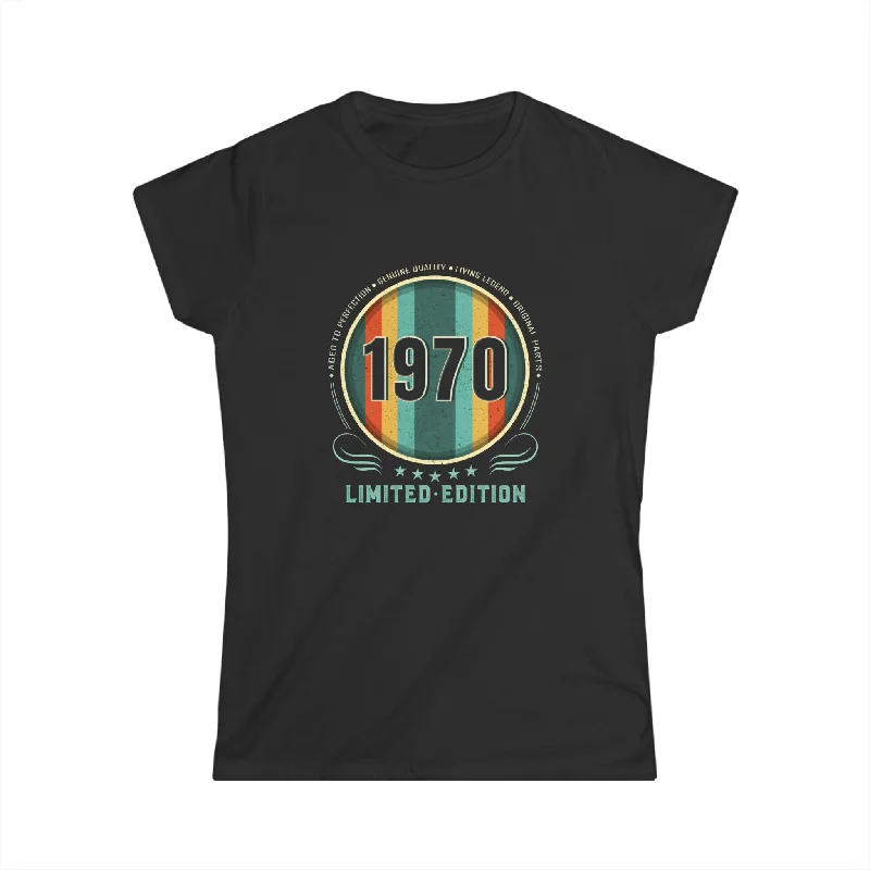 Vintage 1970 TShirt Women Limited Edition BDay 1970 Birthday Womens Shirts Mesh Blend Leather Blend Suede Blend