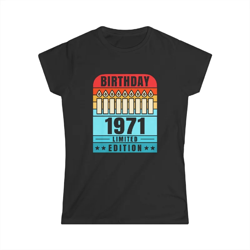 Vintage 1971 TShirt Women Limited Edition BDay 1971 Birthday Womens T Shirt Casual Formal Business