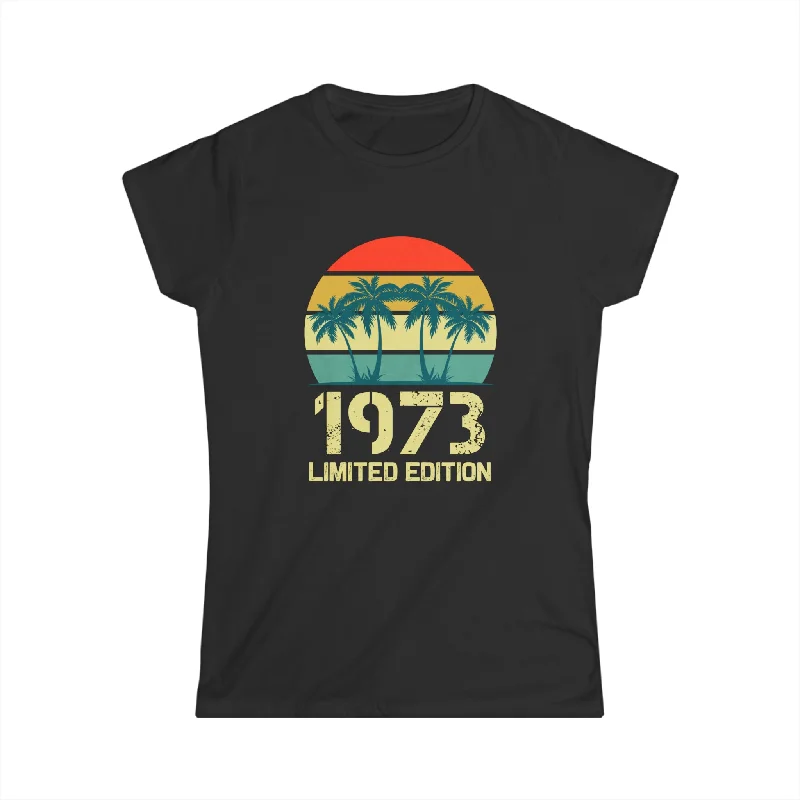 Vintage 1973 Birthday Shirts for Women Funny 1973 Birthday Women Shirts Casual Formal Business