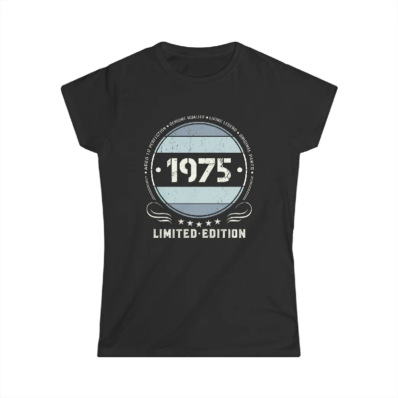 Vintage 1975 T Shirts for Women Retro Funny 1975 Birthday Women Shirts Fashionable Trendy Casual