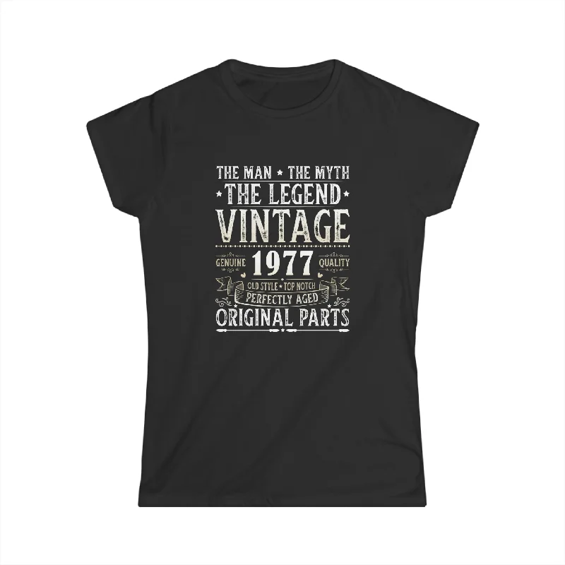 Vintage 1977 TShirt Women Limited Edition BDay 1977 Birthday Womens Shirt Satin Blend Silk Blend Wool Blend