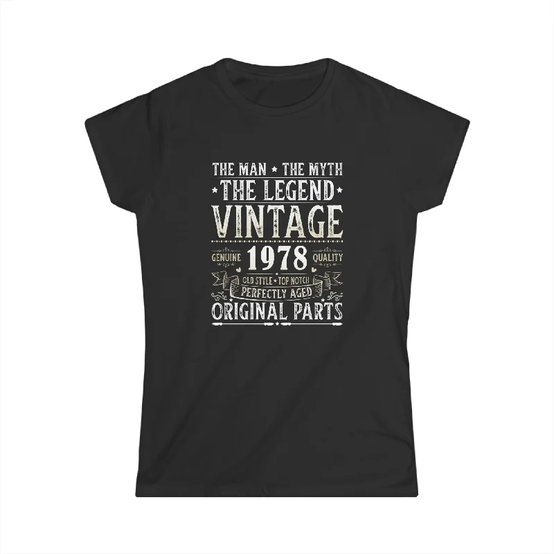 Vintage 1978 TShirt Women Limited Edition BDay 1978 Birthday Womens Shirt Cozy Warm Stylish