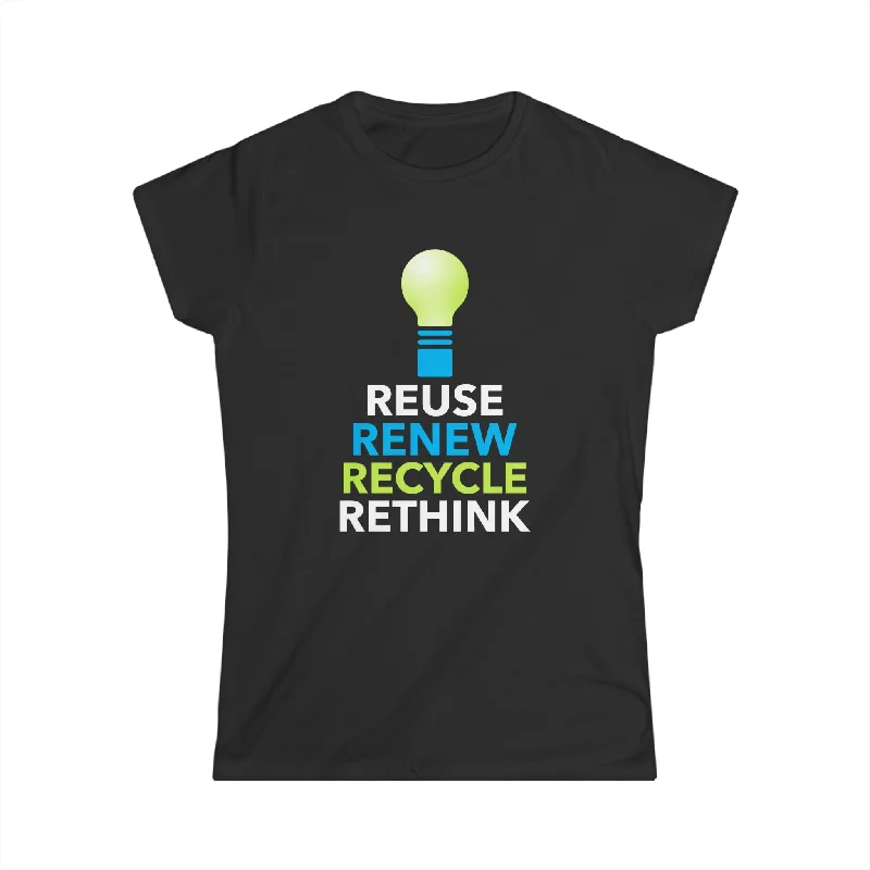 Vintage Green Recycle Symbol Novelty Earth Day Recycling Womens T Shirt Hooded Caped Shawl Collar