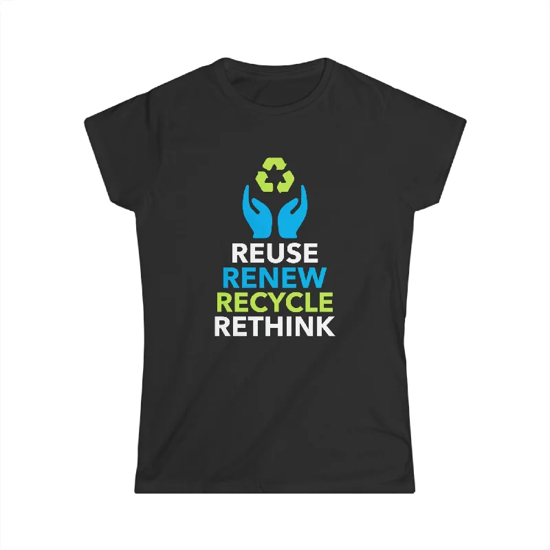 Vintage Green Recycle Symbol Novelty Earth Day Recycling Womens T Shirts Silk Blend Satin Velvet