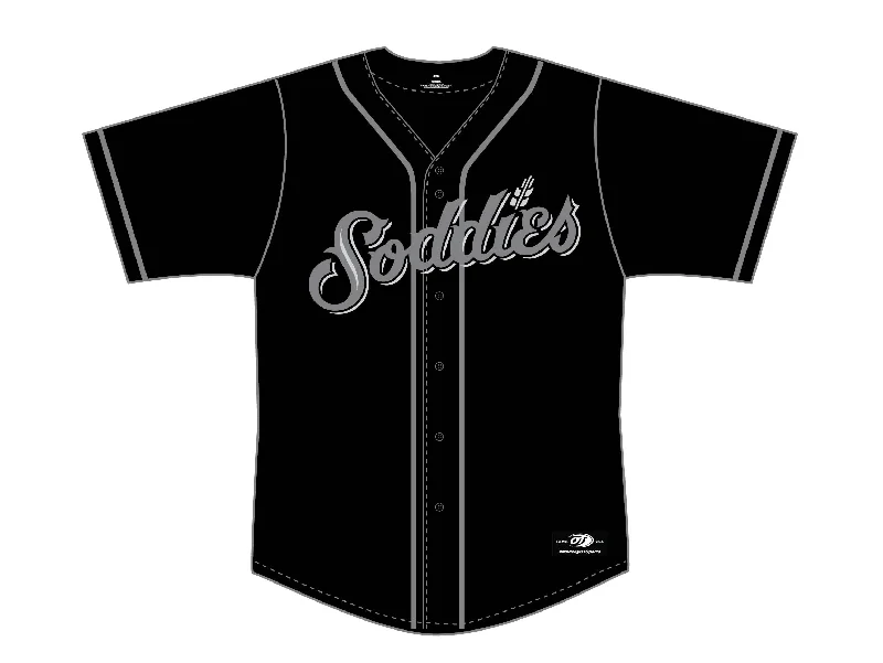 Amarillo Sod Poodles Black Tonal Sublimated Jersey Casual Jersey Blouse