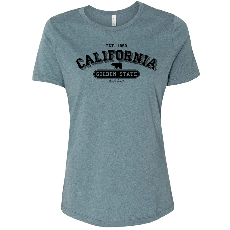 California Golden State 1850 Women's Relaxed Jersey Tee High-End Jersey Tee
