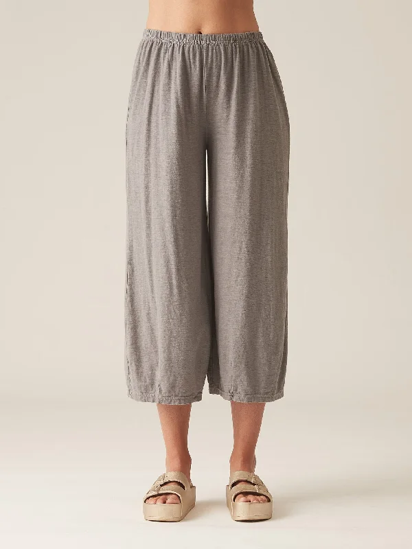 Cut Loose Linen Cotton Jersey - Cropped Pant W/Darts Turtle Neck Jersey Shirt