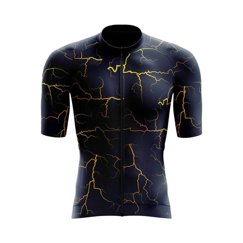 Elemental Lightning (Blue) Aero Jerseys Lightweight Jersey Top