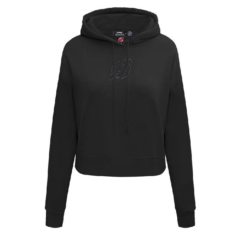 SUDADERA CON GORRO NHL NEW JERSEY DEVILS NEUTRAL PARA MUJER Elegant Jersey Shirt