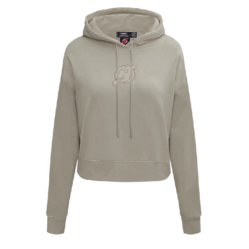 SUDADERA CON GORRO NHL NEW JERSEY DEVILS NEUTRAL PARA MUJER Holiday Jersey Tee