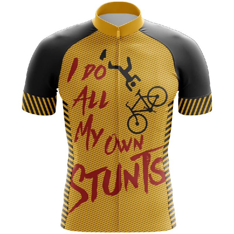 I Do All My Own Stunts Short Sleeve Cycling Jersey Maximalist Jersey Tee