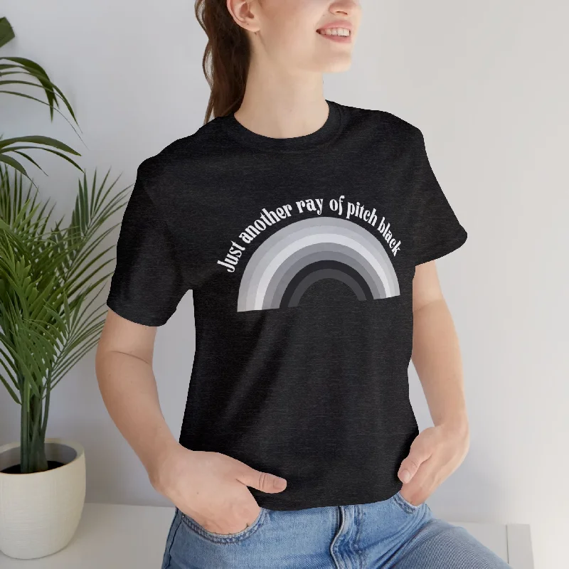 Just Another Ray of Pitch Black Unisex Jersey Short Sleeve Tee [Multiple Colors and Sizes] Bright Color Jersey Top