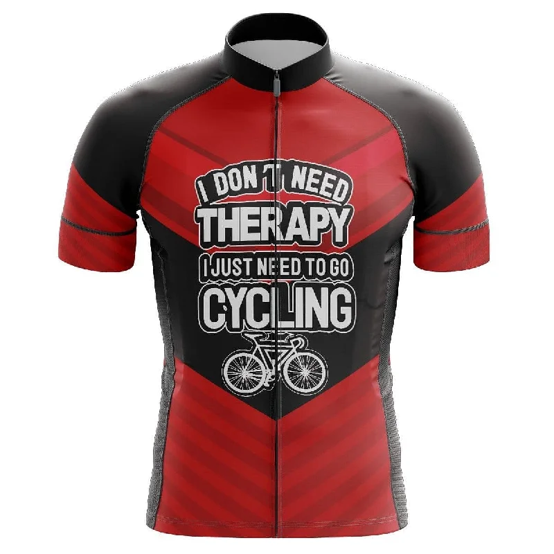 No Need For Therapy Cycling Jersey Olive Green Jersey Tee