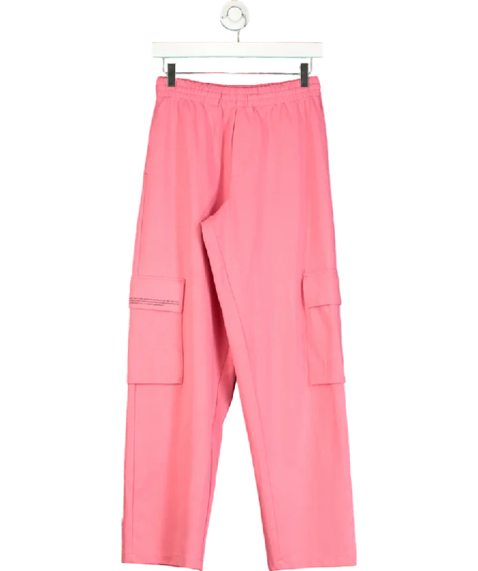 PANGAIA Pink Recycled Cotton Jersey Cargo Pants UK XXS Comfortable Jersey Tee