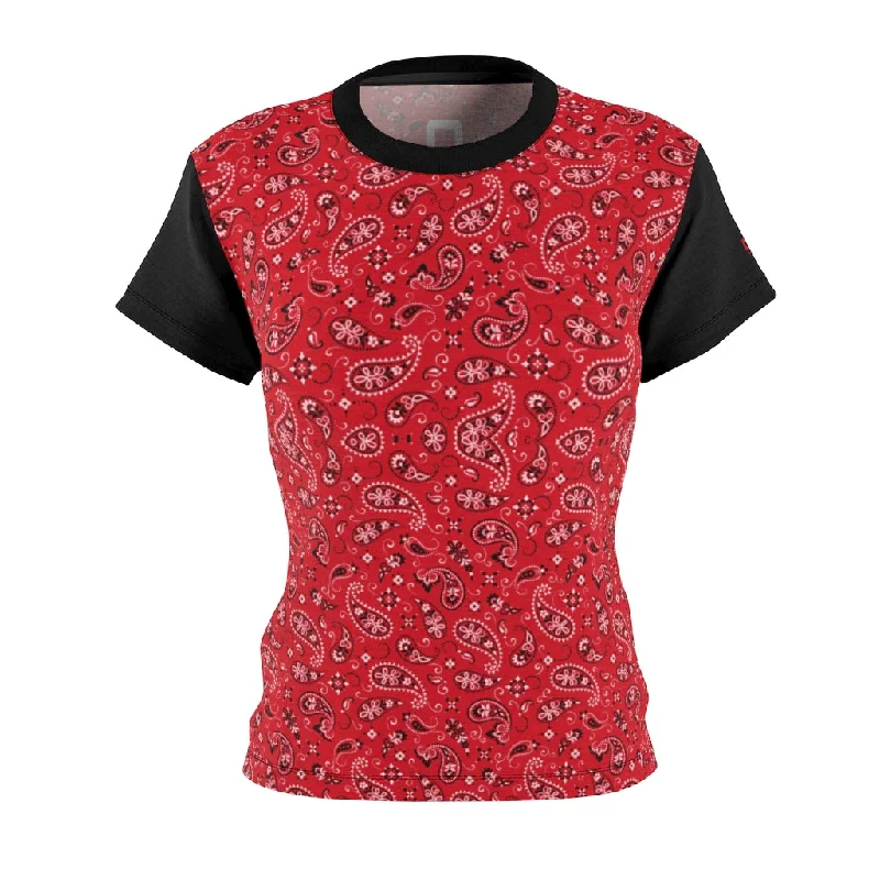Red Paisley "bandana" MTB Jersey Branded Jersey Tee