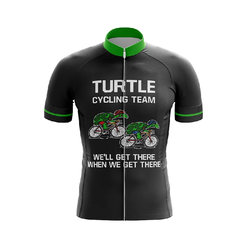 Turtle Cycling Team V1 Short Sleeve Cycling Jersey Silver Jersey Tee