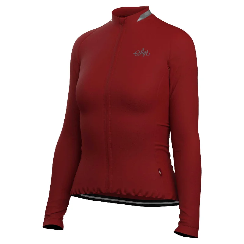 Wildflower Red Women's Long Sleeved Jersey Women's Jersey Top