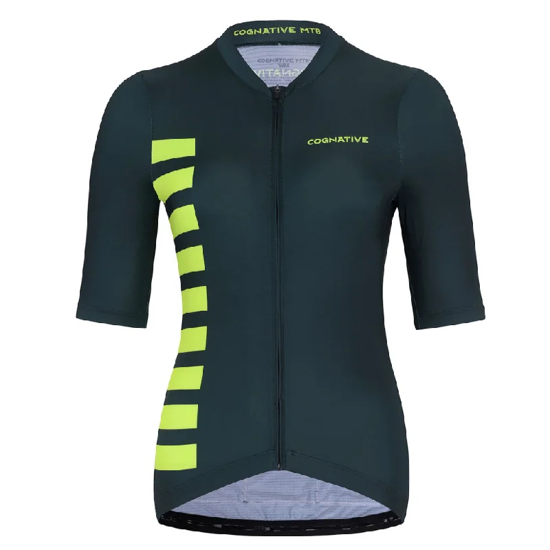 Women's Endurance Race Cycling Jersey (Gradient Hi-Viz) Turquoise Jersey Tee