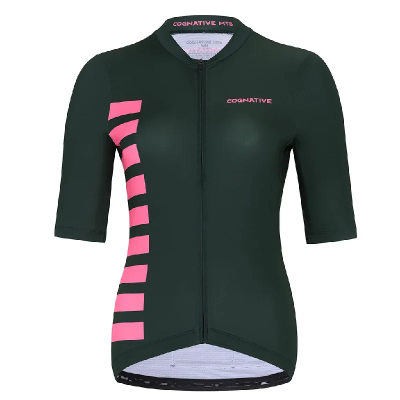 Women's Endurance Race Cycling Jersey (Gradient Pink/Grey) Sophisticated Jersey Tee