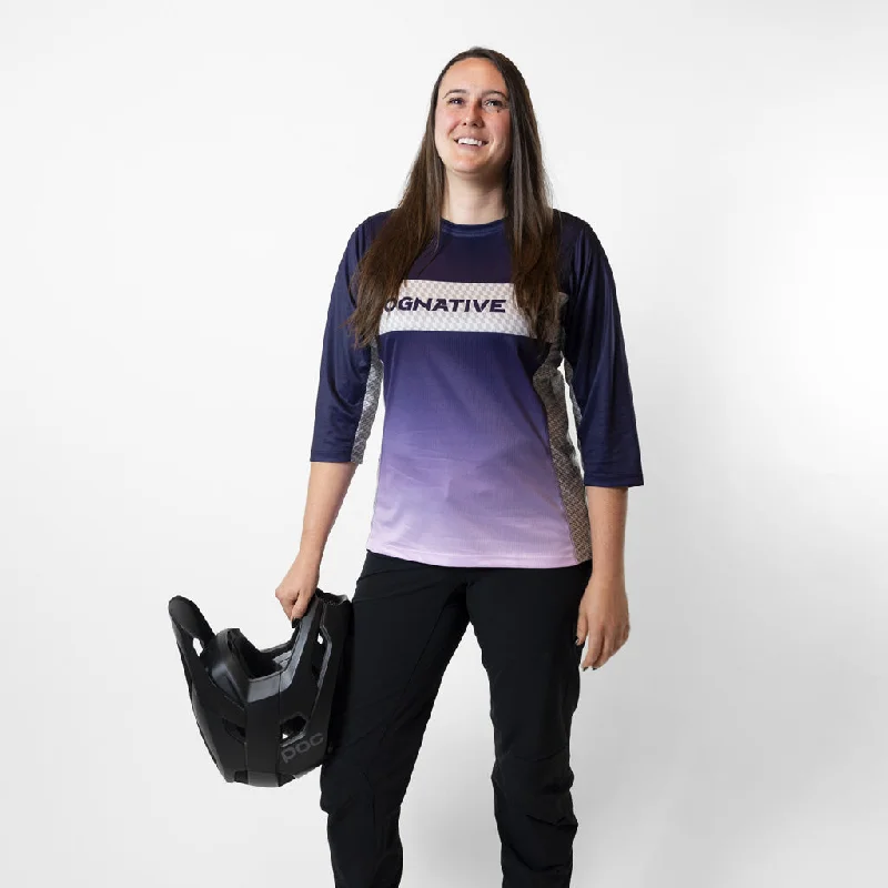 Women's Gravity 3/4 Sleeve MTB Jersey One Shoulder Jersey Shirt
