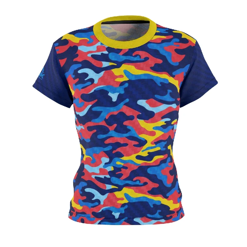 Women's Multi Camo MTB Jersey Cotton Jersey Tee
